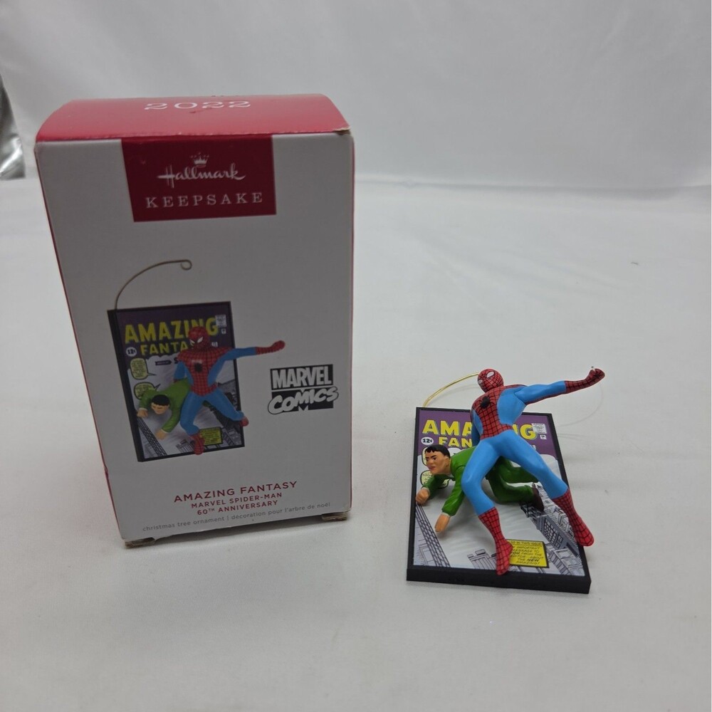 2022 Hallmark Keepsake Christmas Ornament Marvel Spider-Man Amazing Fantasy 60th